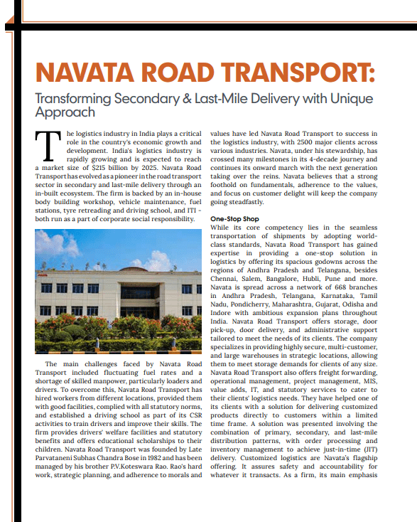 Siliconindia Magazine Features Navata